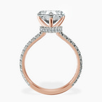 10kt Rose Gold Myra Secret Halo Lab Diamond Ring side right image one