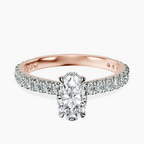 10kt Rose Gold Myra Secret Halo Lab Diamond Ring front image