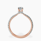 10kt Rose Gold Myra Secret Halo Lab Diamond Ring side right image one