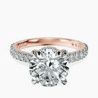 10kt Rose Gold Myra Secret Halo Lab Diamond Ring front image
