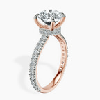 10kt Rose Gold Myra Secret Halo Lab Diamond Ring standing product image one