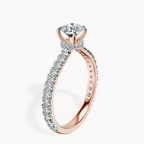 18kt Rose Gold Myra Secret Halo Lab Diamond Ring standing product image one