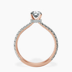18kt Rose Gold Myra Secret Halo Lab Diamond Ring side right image one