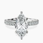 10kt White Gold Chrissy Teigen Secret Halo Lab Diamond Ring front image