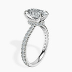 2.90 ct. oval Myra Halo Ring in 10kt white gold standing product image one