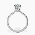 2.90 ct. oval Myra Halo Ring in 10kt white gold side right image one