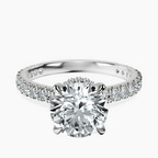 9ct White Gold Myra Secret Halo Lab Diamond Ring front image