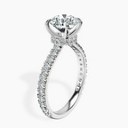 9ct White Gold Myra Secret Halo Lab Diamond Ring standing product image one