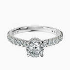Platinum Myra Secret Halo Lab Diamond Ring front image