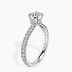 Platinum Myra Secret Halo Lab Diamond Ring standing product image one