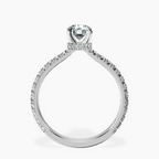 Platinum Myra Secret Halo Lab Diamond Ring side right image one