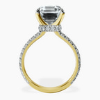 14kt Yellow Gold Myra Secret Halo Lab Diamond Ring side right image one