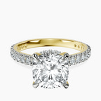 18kt Yellow Gold Myra Secret Halo Lab Diamond Ring front image