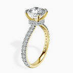 18kt Yellow Gold Myra Secret Halo Lab Diamond Ring standing product image one