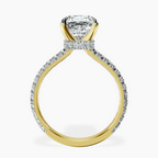 18kt Yellow Gold Myra Secret Halo Lab Diamond Ring side right image one