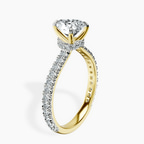 14kt Yellow Gold Myra Secret Halo Lab Diamond Ring standing product image one
