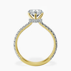 14kt Yellow Gold Myra Secret Halo Lab Diamond Ring side right image one