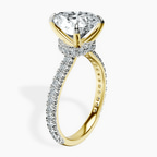 14kt Yellow Gold Myra Secret Halo Lab Diamond Ring standing product image one