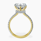 14kt Yellow Gold Myra Secret Halo Lab Diamond Ring side right image one