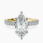 18kt Yellow Gold Chrissy Teigen Secret Halo Lab Diamond Ring front image