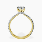 18kt Yellow Gold Chrissy Teigen Secret Halo Lab Diamond Ring side right image one