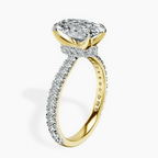 2.06 ct. oval Chrissy Teigen Engagement Ring in 10kt yellow gold standing product image one