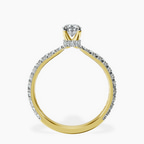 18kt Yellow Gold Myra Secret Halo Lab Diamond Ring side right image one