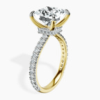14kt Yellow Gold Myra Secret Halo Lab Diamond Ring standing product image one