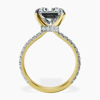 14kt Yellow Gold Myra Secret Halo Lab Diamond Ring side right image one