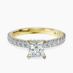 18kt Yellow Gold Myra Secret Halo Lab Diamond Ring front image