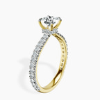 18kt Yellow Gold Myra Secret Halo Lab Diamond Ring standing product image one