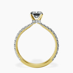 18kt Yellow Gold Myra Secret Halo Lab Diamond Ring side right image one