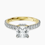 14kt Yellow Gold Myra Secret Halo Lab Diamond Ring front image
