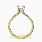 14kt Yellow Gold Myra Secret Halo Lab Diamond Ring side right image one