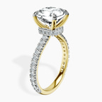 14kt Yellow Gold Myra Secret Halo Lab Diamond Ring standing product image one