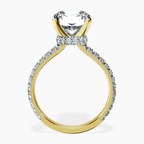 14kt Yellow Gold Myra Secret Halo Lab Diamond Ring side right image one