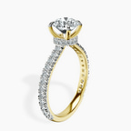 1.41 ct. round Chrissy Teigen Engagement Ring in 10kt yellow gold standing product image one