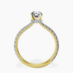 10kt Yellow Gold Myra Secret Halo Lab Diamond Ring side right image one