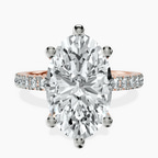 14kt Rose Gold Zoey Six Prong Eternity Lab Diamond Ring front image