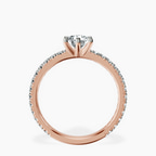 10kt Rose Gold Zoey Six Prong Eternity Lab Diamond Ring side right image one