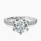 Platinum Zoey Six Prong Eternity Lab Diamond Ring front image