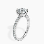 Platinum Zoey Six Prong Eternity Lab Diamond Ring standing product image one