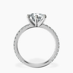 Platinum Zoey Six Prong Eternity Lab Diamond Ring side right image one