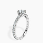 Platinum Zoey Six Prong Eternity Lab Diamond Ring standing product image one