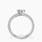 Platinum Zoey Six Prong Eternity Lab Diamond Ring side right image one