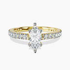 18kt Yellow Gold Zoey Six Prong Eternity Lab Diamond Ring front image