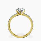 18kt Yellow Gold Zoey Six Prong Eternity Lab Diamond Ring side right image one
