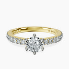 14kt Yellow Gold Zoey Six Prong Eternity Lab Diamond Ring front image