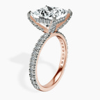 7.42 ct. princess Kylie Eternity Ring in 14kt rose gold standing product image one
