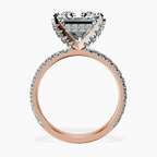 7.42 ct. princess Kylie Eternity Ring in 14kt rose gold side right image one